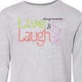 thumbnail image 4 of Inktastic Live, Laugh, Love Long Sleeve Youth T-Shirt, 4 of 5