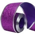 thumbnail image 1 of 33Ft/10Meters Purple Glitter Christmas Ribbon Wreath Present Wedding Arts Crafts Gift Wrapping, 1 of 2