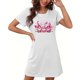 thumbnail image 4 of Camisón corto de talla grande para mujer, camisón de manga corta con estampado de pecho a la moda, camisón para mujer, 4 of 5