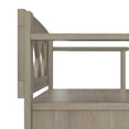 thumbnail image 2 of Simpli Home Amherst Solid Wood 36 inch Wide Transitional Entryway Storage Bench in Distressed Grey, 2 of 12