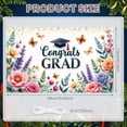thumbnail image 2 of Gold Lettering Graduation Banner Purple Grad Cap Grad Party Backdrop Diploma Scroll Pastel Balloons Graduation Background for Graduation Ceremony College Grad Party Photo Shoot Backdrop, 2 of 9
