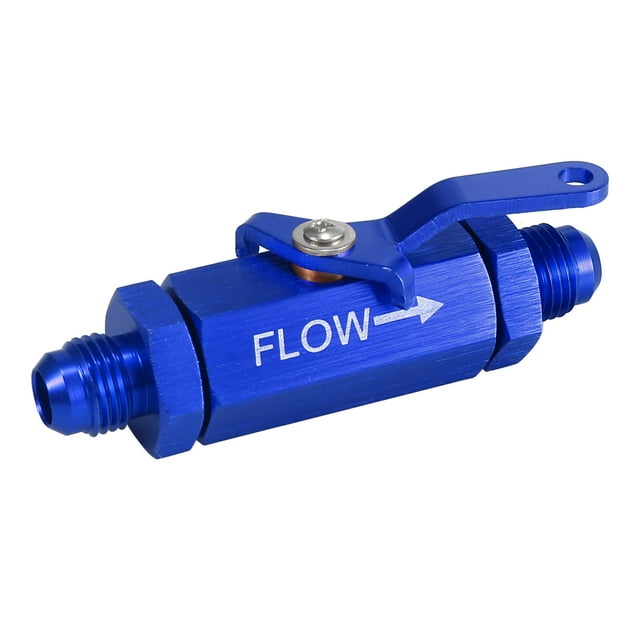 Unique Bargains AN6 -6AN 9/16'-18 Thread Male Fitting 3/8' Inline Fuel Shut Off Valve Cut Off w/ Cable Lever for Car Motorcycle