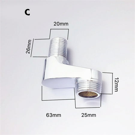 

VeliToy Faucet Extender Curved Sink Face Wash Faucet Attachment Screw Corner Alternative(L)