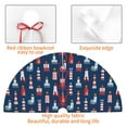 thumbnail image 3 of KLL 30" Christmas Tree Skirt Cartoon Lighthouse Xmas Tree Skirts Mat for New Year Xmas Holiday Party Indoor Outdoor Home Decoration, 3 of 5