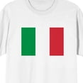 thumbnail image 7 of Deconstructed Italian Flag on White Ground Adult Crew Neck Short Sleeve T-shirt - XS, 7 of 7