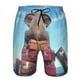 thumbnail image 3 of Balery Elephant Sits Traje de Baño Estilo Hawaiano para Hombre, Shorts de Secado Rápido con Bolsillos-XX-Large, 3 of 6