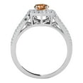 thumbnail image 2 of Aonejewelry 1.20 Carat Ttw Halo Morganite and Diamond Engagement Ring Crafted In 14k Solid White Gold, 2 of 3