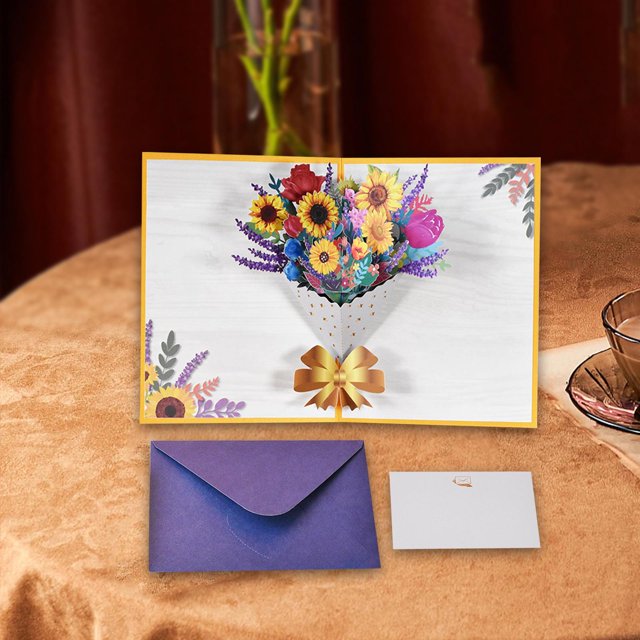 's Day Greeting Card Congratulation Card Mom Flower Greeting Card for