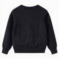 thumbnail image 5 of Cdudpw Girl's Flower Button Down Knitted Cardigan Loose Cute Crop Sweater Outwear(M240-Black), 5 of 5