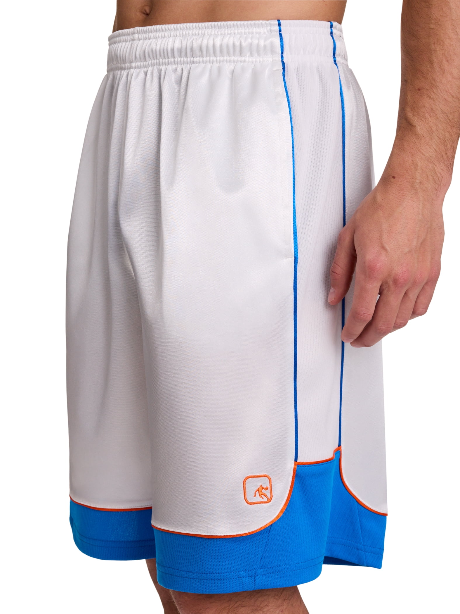 AND1 Men's and Big Men's All Court Colorblock Short, 11" inseam, up to Size 5XL
