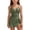 A28 Army Green, variant on 2 Piece Teen Girl Skirt Swimsuit Set Ruched Tummy Control V Neck Outfits Crisscross Front Adjustable Strap Tankini Top and Ruffle Skirt Bottom Elegant Summer Beachwear