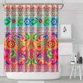 thumbnail image 2 of Waterproof Pioneer Pieced Patchwork Shower Curtain 72x84 Inch Bohemian Style Colorful Floral Polyester Unique Shower Curtain for Bathroom Hotel Home Decor with 12 Plastic Hooks, 2 of 5