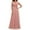 Pink, variant on Women's Formal Floral Lace 2/3 Sleeves Bridesmaid Party Maxi Dress Wedding Guest Dresses Party Dresses