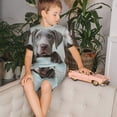thumbnail image 4 of Fotbe Adorable Puppy Portrait Pijama Estampada de 2 Piezas para Niños – Ropa de Dormir de Manga Corta Cómoda para Niños y Niñas, Camiseta y Shorts de Algodón-4X-Large, 4 of 6
