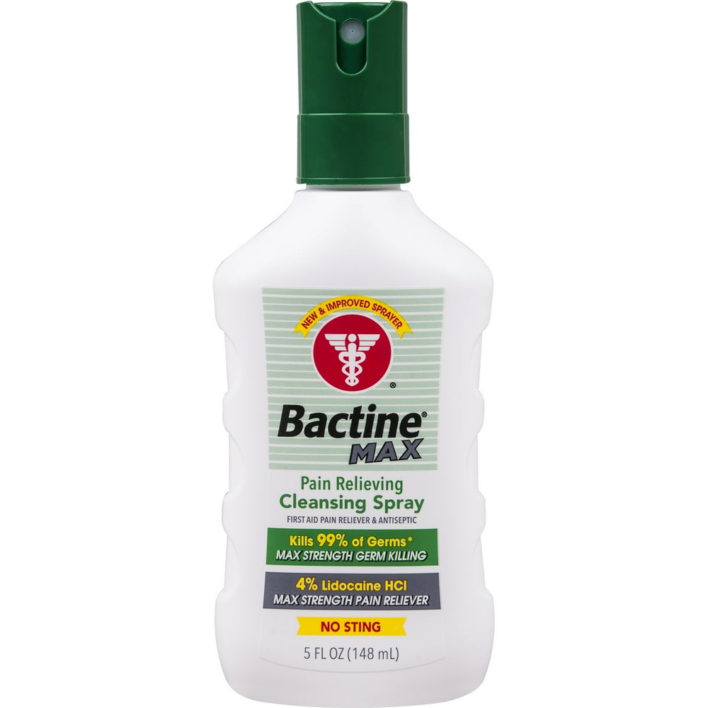 Bactine MAX First Aid Pain Relieving Spray with Lidocaine, 5 oz