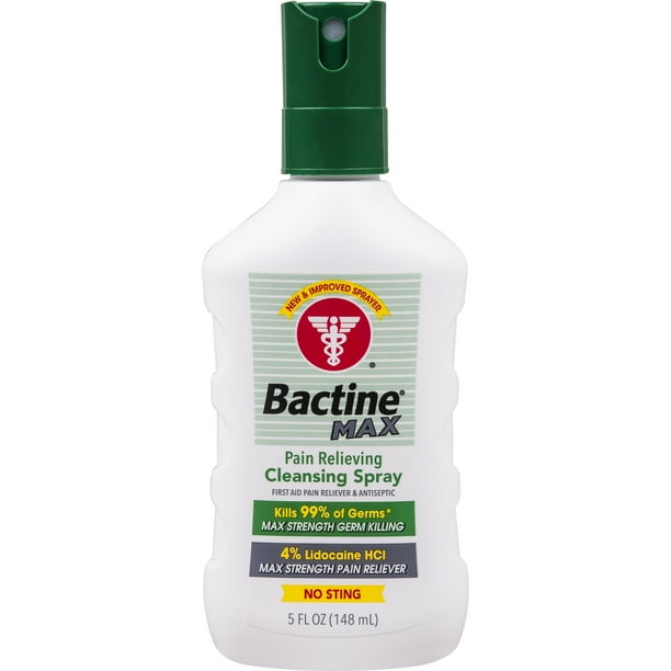 Bactine Cleansing Spray Pain Relieving Max 5 Fl Oz Walmart Com Bactine Cleansing Spray Pain Relieving Max 5 Fl Oz Walmart Com