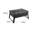 thumbnail image 3 of Foldable BBQ Grill Portable Camping Charcoal Barbeque Grill for Outdoor Cooking Camping Picnic Garden Terrace 13.8x10.6x7.9in, 3 of 8