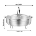 thumbnail image 2 of Strainer Basket, Colander, 304 Stainless Steel Dense Hole Drainage Basket, Rice Cooker Vegetable Washing, Multipurpose Steam & Drain Rack for Pots, 2 of 5