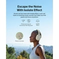 thumbnail image 3 of Belkin SoundForm Isolate Bluetooth Over-Ear Headphones - Hybrid Active Noise Cancelling Headphones - Wireless w/ 60H Playtime, Fast Charging & CloudCushion Ear Cups for Travel, Home, or Office - Sand, 3 of 8