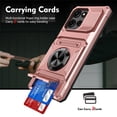 thumbnail image 1 of For Motorola Moto G Play 2025 Phone Case with Finger Ring Holder Kickstand, Card Slots，Heavy Duty Shockproof Rugged Protective Working with Magnetic Car Phone Mount,Rose Gold,For Moto G Play 2025, 1 of 7