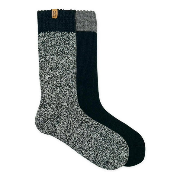 Brookstone Men's Heat-Retaining Boot Socks, 2-Pack, Sizes 6.5-12