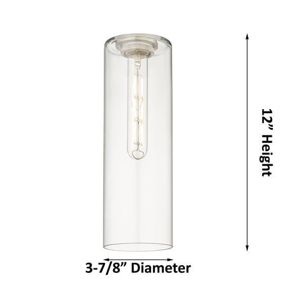 Innovations Lighting Crown Point - 3 Light 12" Stem Hung Pendant Matte Black/Plated Smoke