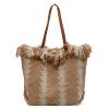 Bolsos tejidos a la moda, bolso de mano con borlas de punto, bolso de hombro de gran capacidad (caqui) Tmvgtek Para Estrenar