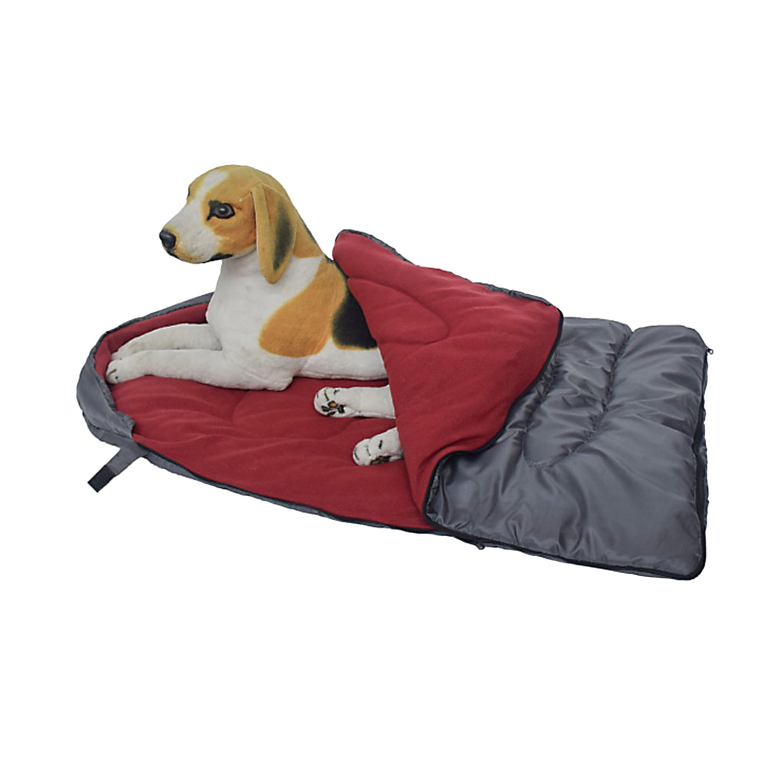 L, wine red Warm Soft Pet Bed Sleeping Bag Portable Dog Bed Dog and Cat Sleeping Bag