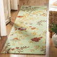 thumbnail image 3 of SAFAVIEH Blossom Kelly Floral Flower Wool Area Rug, Light Green/Multi, 8' x 10', 3 of 10