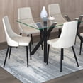 thumbnail image 2 of Mid-century Modern Upholstered Side Chairs (Set of 2) Beige, 2 of 5
