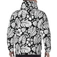 thumbnail image 7 of Goofa Tropical Leaves for Men's Hooded Sweatshirt - Lightweight Pullover Hoodie with Kangaroo Pocket, Perfect for Everyday Wear-Medium, 7 of 7