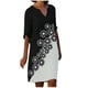 thumbnail image 1 of Vestido de Cuello en V de Manga Larga Con Estampado Informal de Talla Grande Para Mujer Odeerbi ODB116560, 1 of 6
