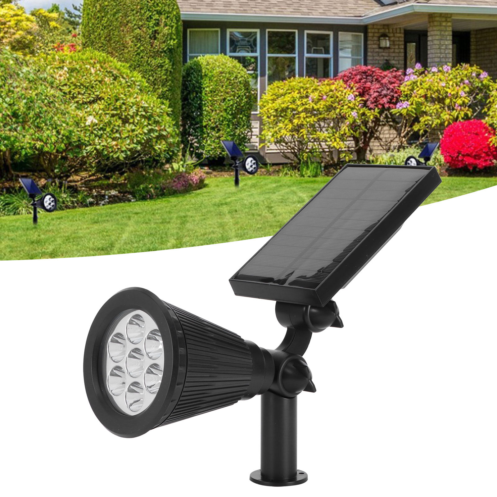 7 LED Solar Power Garden Lamp Lawn Outdoor Landscape Light Waterproof Spotlight 