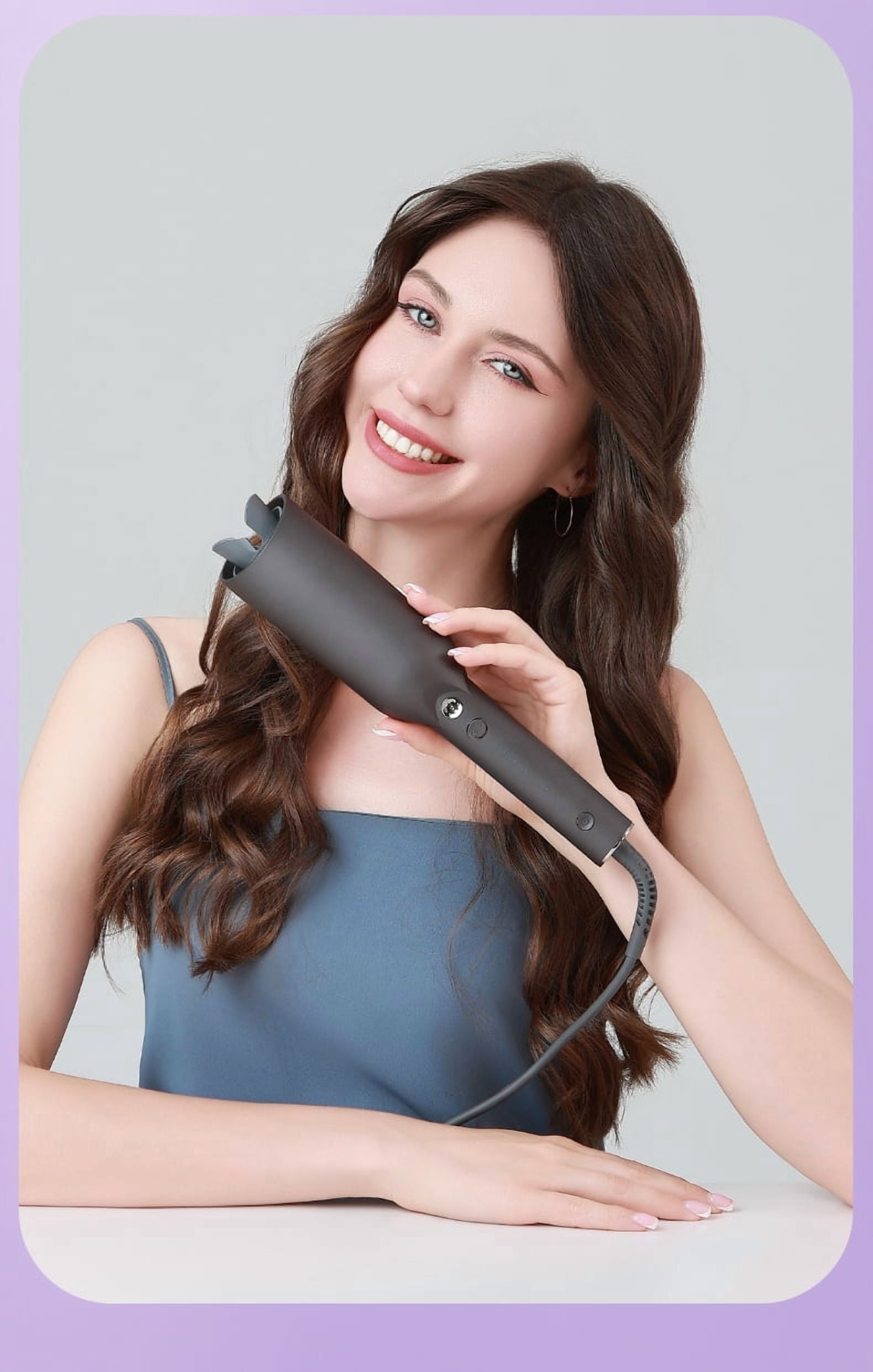Hydrating Ionic Automatic Hair Curler, Auto-Rotating Curling Iron with 5 Temp Settings & Anti-Tangle Tech, Ceramic Hair Care Styler for Effortless, Frizz-Free Curls