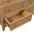 thumbnail image 4 of Canddidliike Rustic Dresser Solid Wood Dresser with 6 Drawers Cabinet - Hazel, 4 of 5