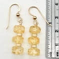 thumbnail image 5 of Fine Citrine Wheel Bead 14K Gold Filled Earrings | 1 1/2" Long |, 5 of 10