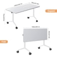 thumbnail image 5 of Conference Table with Wheels, Flip Top Rolling Training Table for Office & Meeting Room, Space-Saving Design, Multiple Sizes & Packs, 5 of 7