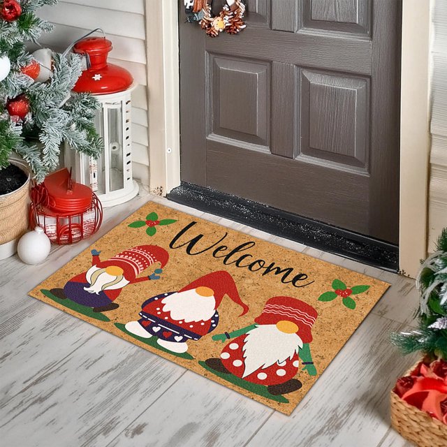 Hot6sl Ofertas Del Día Alfombrilla En Baño Navideña y Absorbente Barro Diatomeas, Alfombrilla En Entrada Del Baño (40 X 60 Cm/15,7 X 23,6 Pulgadas)