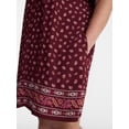 thumbnail image 3 of Terra & Sky Women’s Plus V-Neck Mini Dress, Sizes 0X-5X, 3 of 4