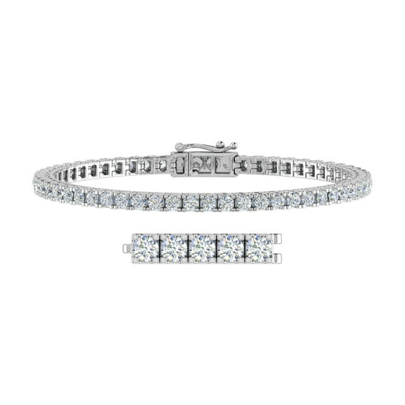 5 Carat Diamond Tennis Bracelet in 14K White Gold (7.5 Inch) (SI1-SI2 Clarity)