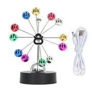Perpetual Motion Machine,Electronic Swing Ball Desk Perpetual Motion Physical Science Toy ,USB Battery Dual Use Ferris Wheel Balance Toy Tabletop Decorative Ornaments