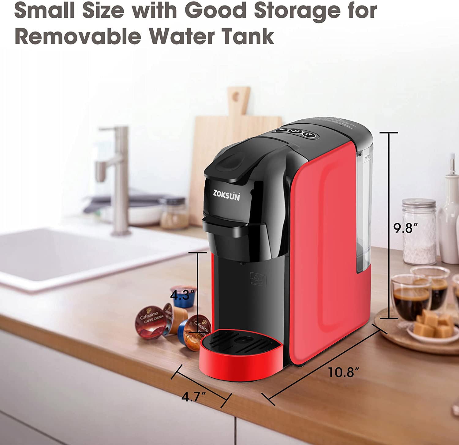 Espresso Pod Machine, 3 in 1 Coffee Machine for Nespresso