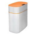 thumbnail image 2 of Cubo de basura inteligente de 16 tapa de plástico capacidad, resistente al agua, de movimiento, cubo de basura doméstico para naranja Baoblaze bote de basura sin contacto, 2 of 7
