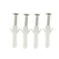 thumbnail image 3 of 4pcs Chrome Mirror Wall Hanging Fixing Kit Frameless Clips Mounting Hanger Clamp, 3 of 11