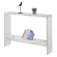 thumbnail image 3 of Convenience Concepts SoHo Table Console en V avec Tablette, Fini Bois Marbre Blanc, 3 of 6