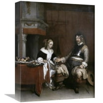 16 in. Gallant Soldier Art Print - Gerard Ter Borch