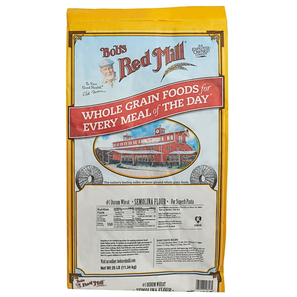 Bob's Red Mill Farine de Semoule pour Pâtes 25 lb.