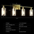thumbnail image 2 of Patiojoy Bathroom Vanity Light Modern Wall 4-Light  Sconce Fixtures With Clear Glass Shade, 2 of 5