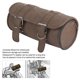 thumbnail image 3 of Universal Motorcycle Saddlebag Luggage PU Tool Storage Bag Brown Vintage Style W/Strap, 3 of 5