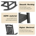 thumbnail image 3 of Williamspace HDPE Rocking Chair Fade-Resistant Porch Rocker Chair All Weather Waterproof for Balcony Beach Pool,Gray, 3 of 7